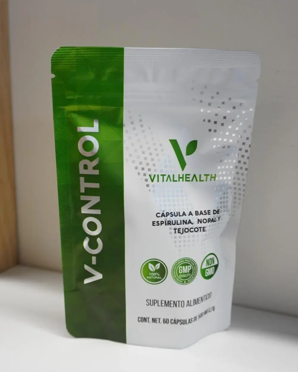 V-Control — Espirulina, nopal y toronjil para antojos y energía