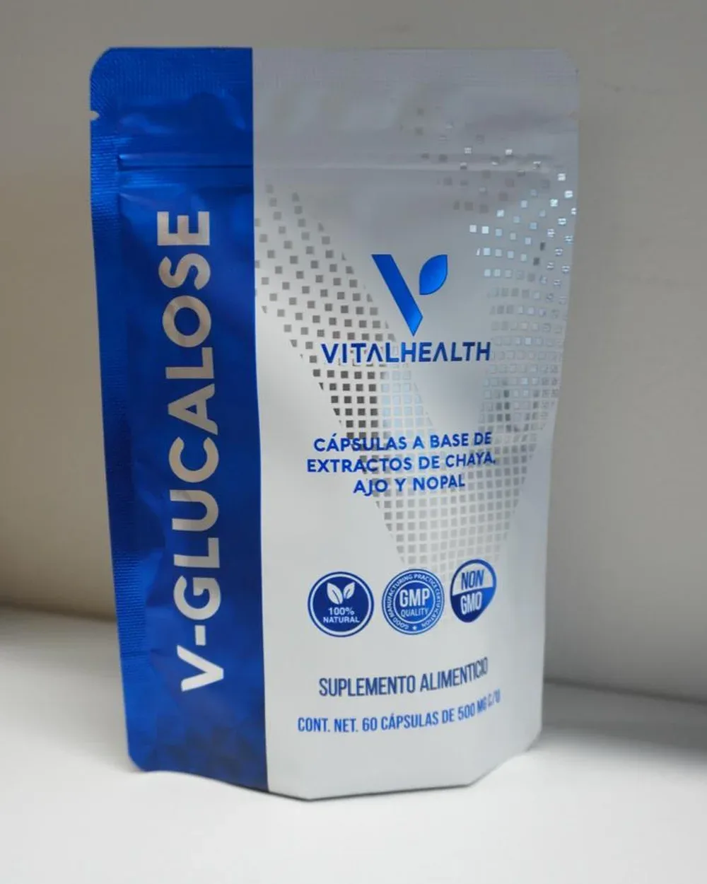 V-Glucalose — Canela, ajo y nopal para el metabolismo de azúcares