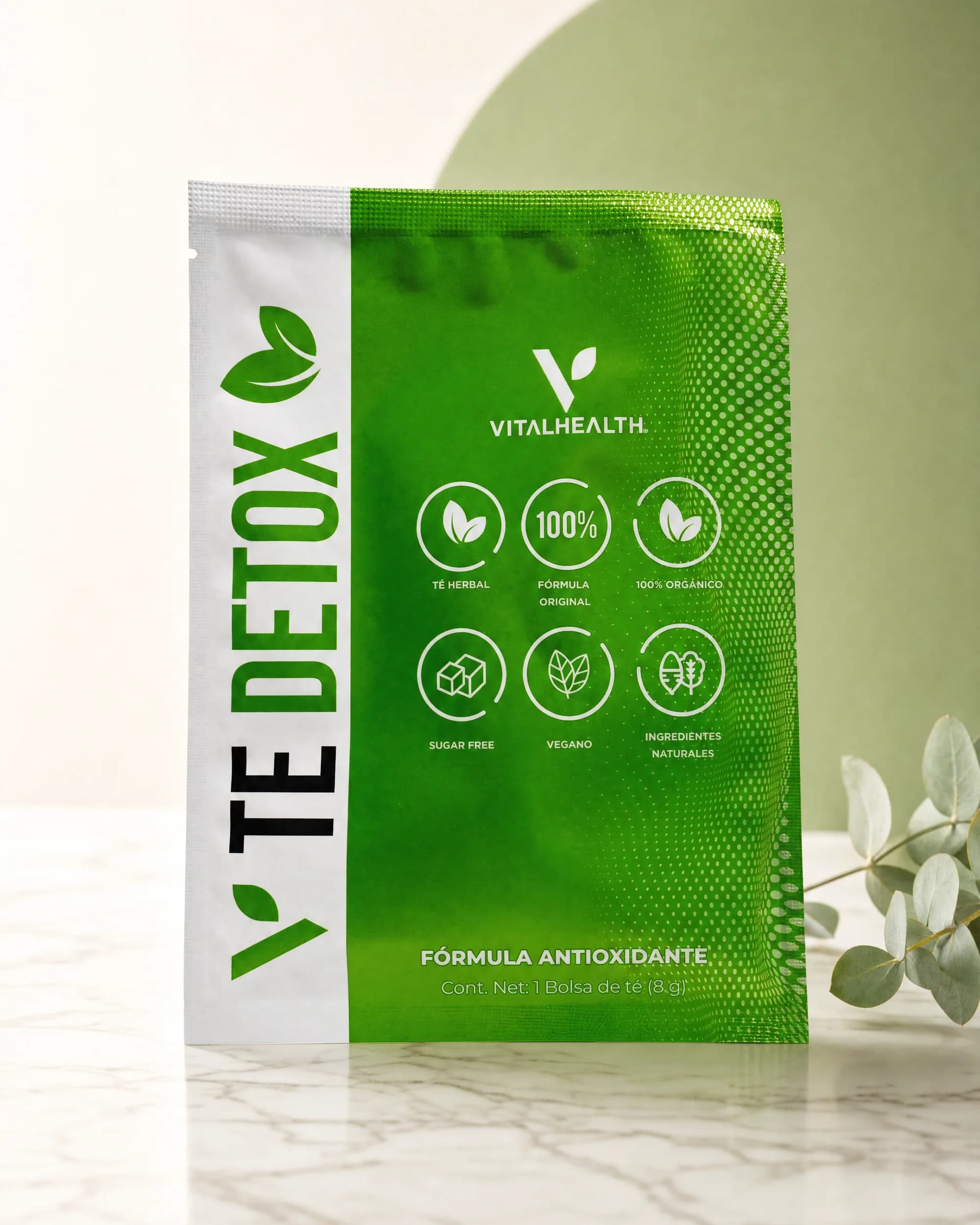 V-Tedetox — Fórmula herbal antioxidante · 100% orgánico