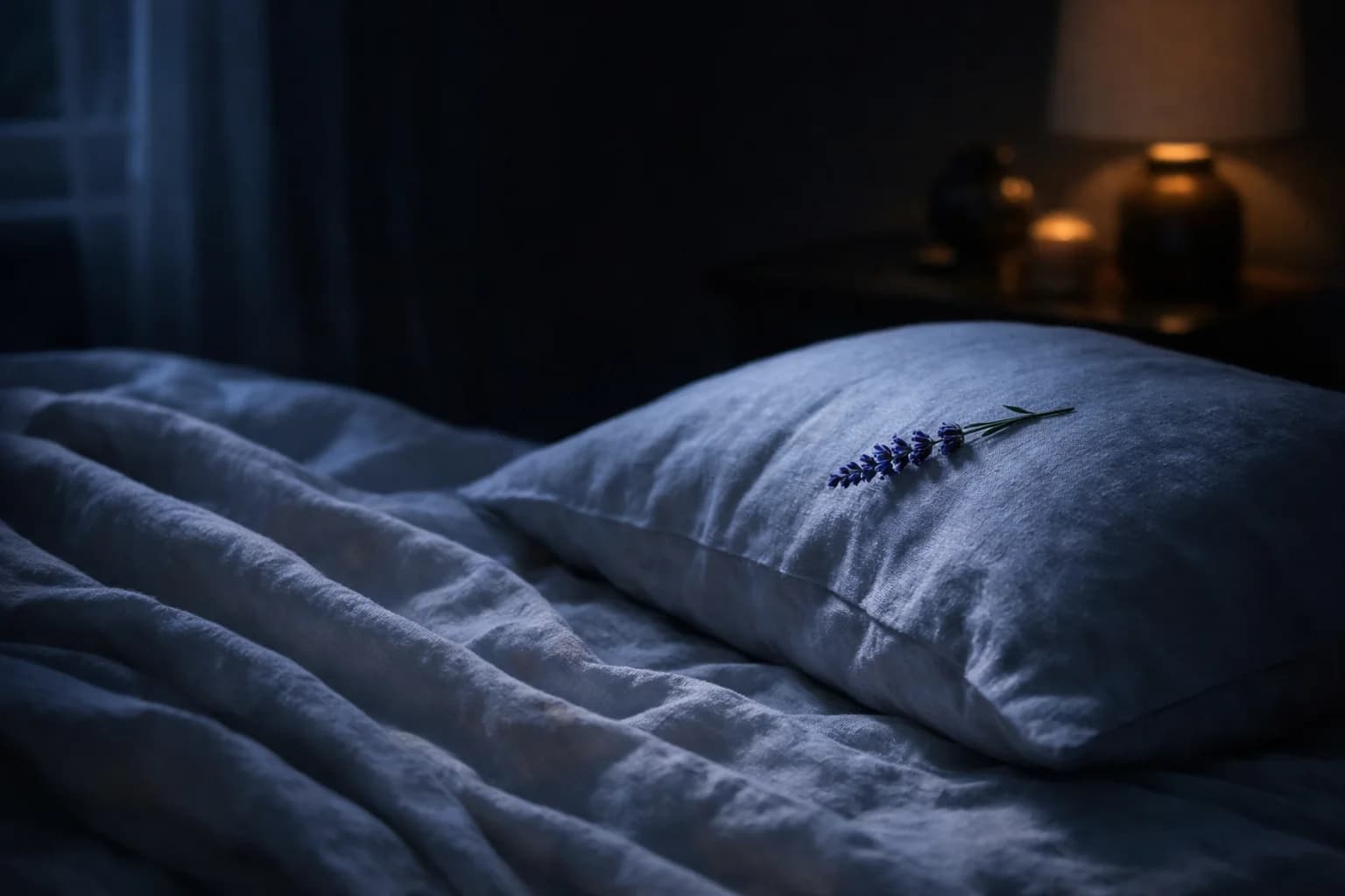 Sábanas de lino a la luz de la luna