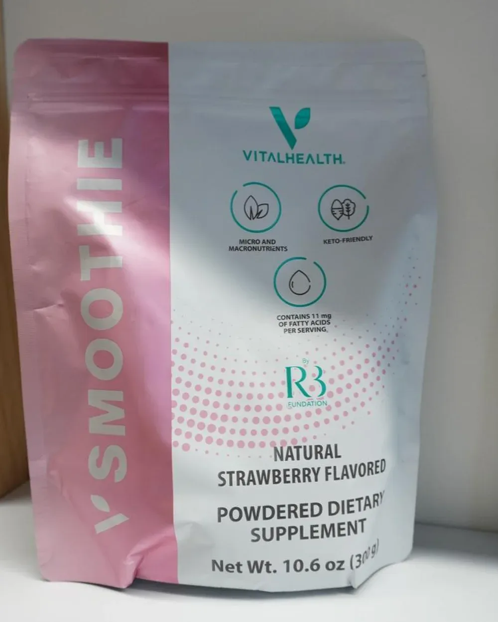 V-Smoothie — Proteína vegetal con hongos funcionales · fresa